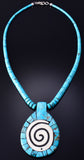 Santo Domingo Pueblo (Kewa) Turquoise Balance Necklace by Mary Tafoya 5H21Z