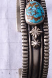 Silver & Royston Turquoise Navajo Mens Bracelet by Erick Begay 5H03A