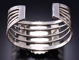 Vintage Silver & Boulder Turquoise Navajo Handmade Bracelet 6D28M