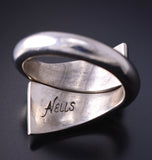 Preowned- Adjustable Silver Multistone Navajo Inlay Wrap Ring - Albert Nells 5K10Q