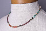 Multistone Heishi Necklace by Kewa Ramona Bird - 6J31R