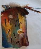 Navajo Pottery - Yei Bi Chei Mask - by David John - 4L05W