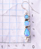 Silver & Opal Water Drops Navajo Earrings by Gary Shorty 3G03F