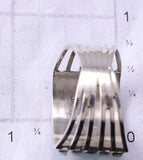 Size 11 Silver & Opal 5 Row Navajo Inlay Ring by Jamie Johnson 6D09U
