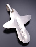 Silver & Turquoise Multistone Zuni Handmade Cross Pendant by Cecelia Iule 6G29F