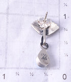 Silver & Turquoise Navajo Fan Earrings by Marie Bahe 6D07S