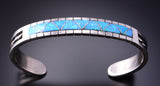 Silver & Opal Zuni Inlay Bracelet by Phyllis Beyuka 3F10C