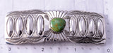 Silver & Turquoise Navajo Handstamped Hair Barrette 4L07E