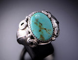 Size 12 Large Turquoise Men's Ring by Darrel Morgan 3E18H