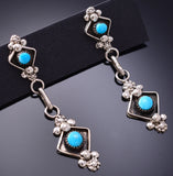 Silver and Turquoise Zuni Dangle Earring 6K02J