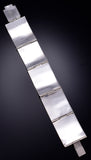 Vintage Silver Laguna Choctaw Story Telling Link Bracelet by Frank Carillo 6D28Z