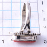 Size 7-3/4 Silver & Mediterranean Coral Navajo Ring by Norvin Johnson 5L07R