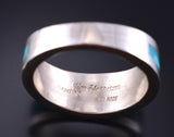Size 11-1/4 Silver Multistone Navajo Inlay Ring by Jimmy Harrison 5K10U