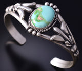 Silver & Sonoran Gold Turquoise Navajo Bracelet by Bobby Platero 5L13O