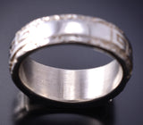Size 9-3/4 Silver & Turquoise Multistone Navajo Inlay Ring by Rick Tolino 6F17A