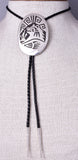 Sterling Silver Navajo Bear Design Bolo Tie by Sonny Gene 5L23V