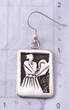Silver "Navajo Woman & Child" Ansel Adams Earrings by Ravis Henry 6H06K