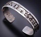 Silver Navajo Storytelling Canyon De Chelly Life Bracelet by Ravis Henry 6D20Q