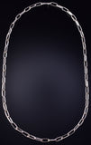 18" Silver Navajo Handmade Link Paperclip Necklace Chain by Sally Shurley 5E10A