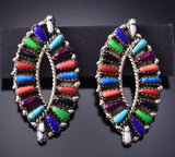 Multi colored stone Petty point Navajo Earring by Tamara Benally 6K02X