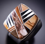 Size 13-1/4 Large Navajo Men's Ring by Bessie Johnson 6K22A