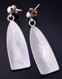 Silver Hopi Handmade Kokopelli Dancing Earrings by Larry Pooyouma 5F04Q