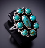 Size 7-1/4 Navajo Turquoise Ring by Martin Perry - Royston Turquoise 6K22Z