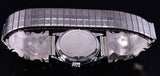 Silver & White Buffalo Turquoise Navajo Inlay Watch by Steve Francisco 5L05A