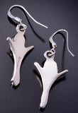 Silver & Fire Opal Her Victory Navajo Earrings by Rosie Chee 6D22Q