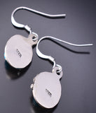 Silver & Turquoise Navajo Handmade Dangle Earrings by Rita Largo 6D20K