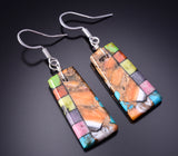 Spiny Oyster Shell Santo Domingo Handmade Earrings by Mary Louise Tafoya 3G07Y