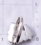 Adjustable Silver & Turquoise Navajo Horse Wrap Ring by Sonyei Coho 6D09Y