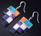 Multistone Santo Domingo Pueblo (Kewa) Earrings Raymond & Phyllis Rosetta 5G22X