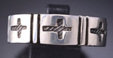 Size 12-1/4 Silver Navajo Handmade His Holy Cross Ring by Erick Begay 6C02T