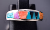 Size 6-1/2 Multistone Navajo Inlay Ring by Aldora Henry 6K22M