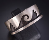 Size 11-3/4 Silver Navajo Handmade Flowing River MENS Ring by Lester Gene 5L05Z
