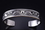 Vintage Silver Navajo Handmade Beauty Design Bracelet by Steven Begay 5G12E