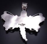 Silver & Golden Hills Turquoise Navajo Dragonfly Pendant by Erick Begay 5H02A