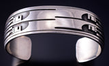 Vintage Silver Hopi Handmade Kachina Dancers Bracelet 5E06E