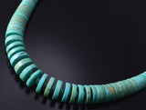 21" Santo Domingo Pueblo (Kewa) Turquoise Necklace by Lupe Lavato 5G28A