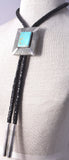 Silver & #8 Spiderweb Turquoise Navajo Men's Bolo Tie by Erick Begay 5H03W