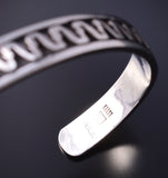 Silver Hopi Handmade Rivers & Canyons Bracelet by Gerald Lomaventema 5H25F