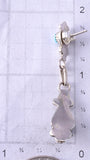 Silver & Turquoise Zuni Handmade Earrings by Verdi Booqua 5G16L