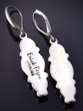 Silver & Golden Hills Turquoise Fresh Pearl Navajo Earrings by Erick Begay 5H02M
