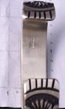 Silver Navajo Handmade Concho Men's Bracelet by Jarrold Tahe 5J18A