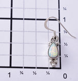 Silver & Opal Navajo Handmade Dangle Earrings by Ardel Yazzie 6J30B