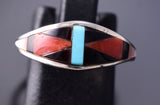 Size 7-3/4 Zuni Inlay Ring by Tammie Qualo 6K27O