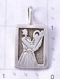 Reversible Silver Navajo Woman Child Canyon De Chelly Pendant Ravis Henry 6D20L