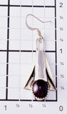 Purple Spiny Oyster Shell Navajo Squash Blossom Earrings - 6K02G