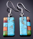Santo Domingo Pueblo (Kewa) Turquoise Multistone Earrings by Mary Tafoya 6D22J